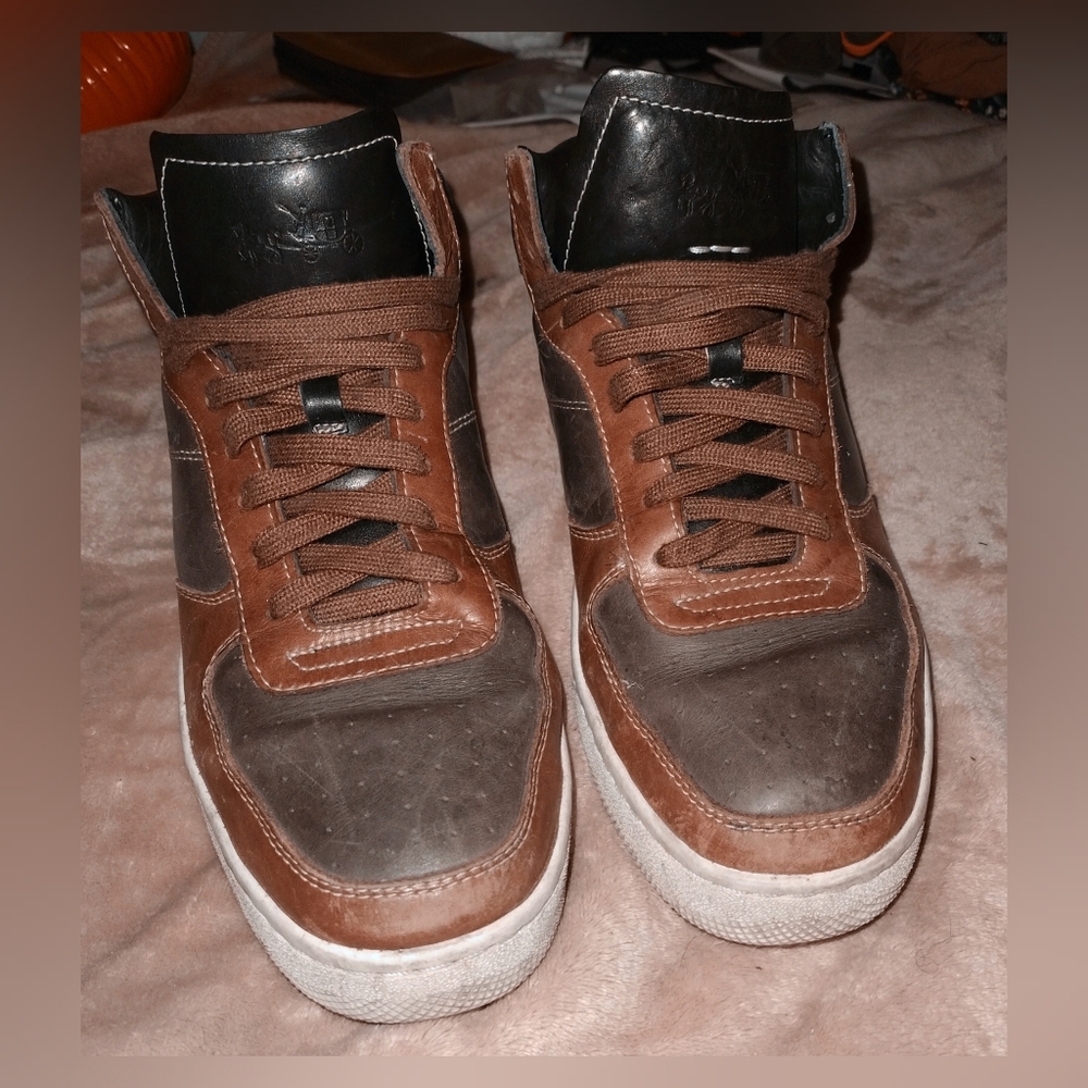 COACH G1563 Men's High Top Sneakers Mahogany MSRP $275 Size 9 - Picture 2 of 4